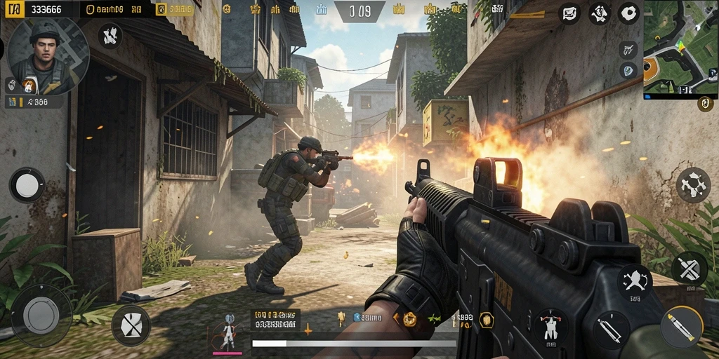 Gameplay menegangkan dengan aksi FPS yang seru di 333666.