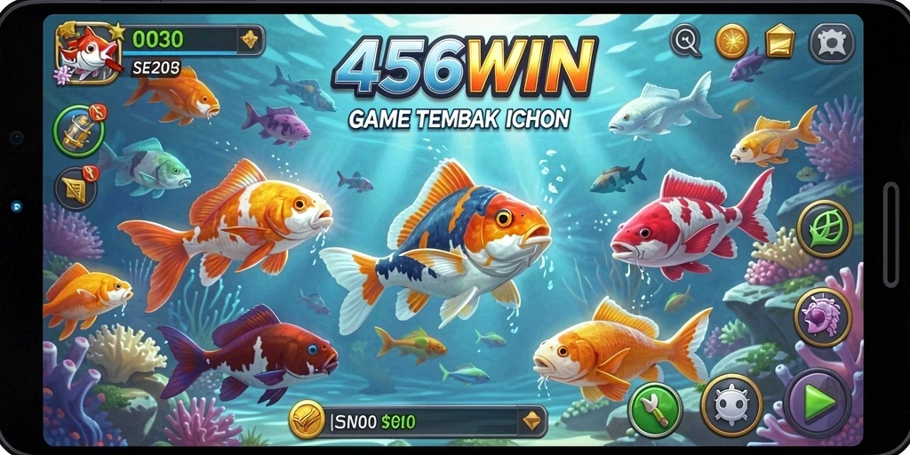 Tampilan gameplay seru dalam 456WIN saat menembak ikan.