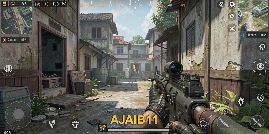 Screenshot AJAIB11 menampilkan aksi tembak-menembak yang intens dan grafis memukau.