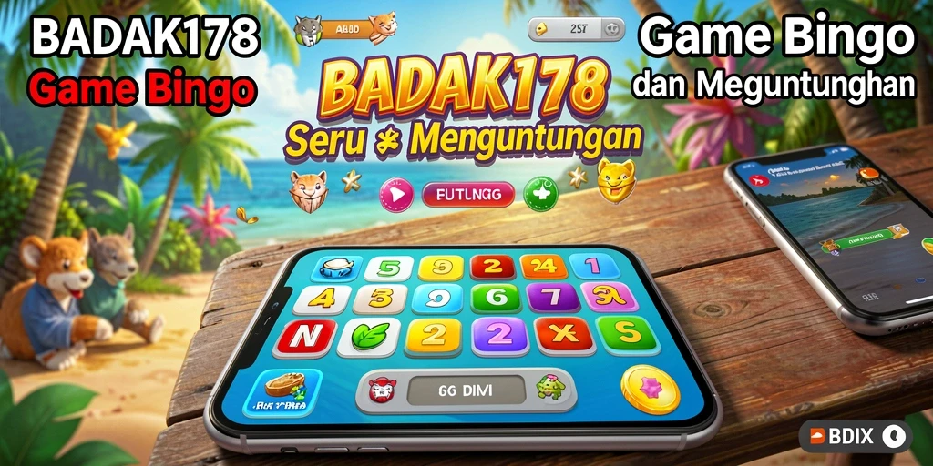 Tampilan gameplay seru dan interaktif dari game Bingo BADAK178.