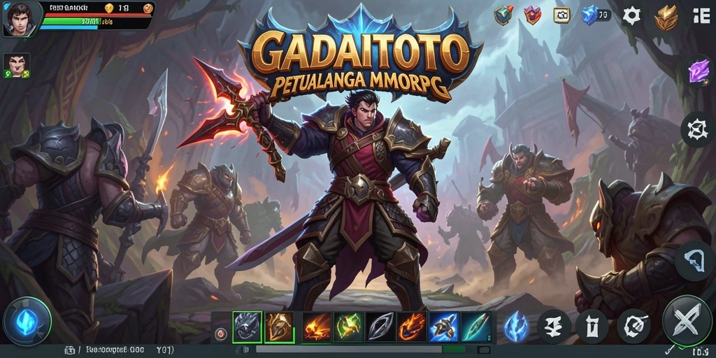 Screenshot gameplay GADAITOTO menampilkan aksi mendebarkan dalam pertempuran MMORPG.