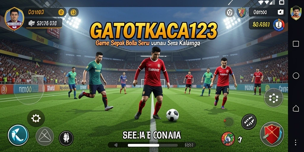 Tangkapan layar GATOTKACA123 menampilkan aksi bermain sepak bola yang mendebarkan.