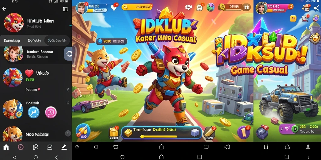 Tampilan gameplay <strong>IDKLUB</strong> yang penuh warna dan menyenangkan.