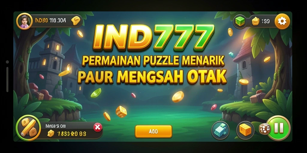 Tampilan gameplay Puzzle yang menarik dan menantang di IND777.