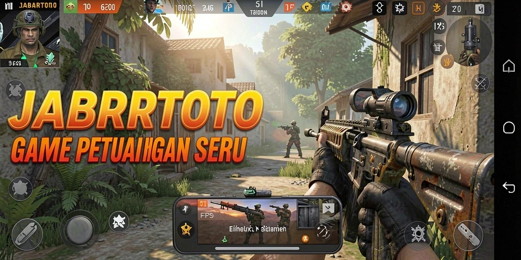 Tampilan menegangkan dari gameplay JABARTOTO dalam mode FPS.
