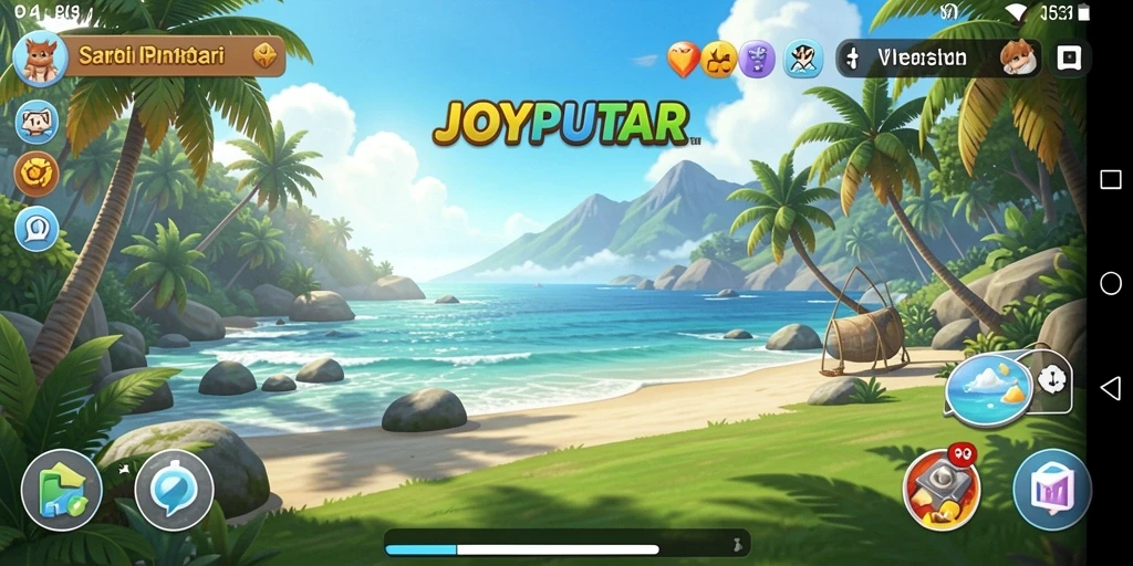 Gameplay seru JOYPUTAR dengan berbagai tantangan santai.