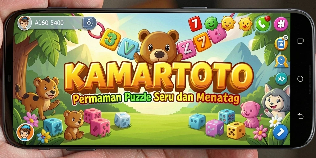 Tampilan menarik dari gameplay KAMARTOTO yang mengasah otak.
