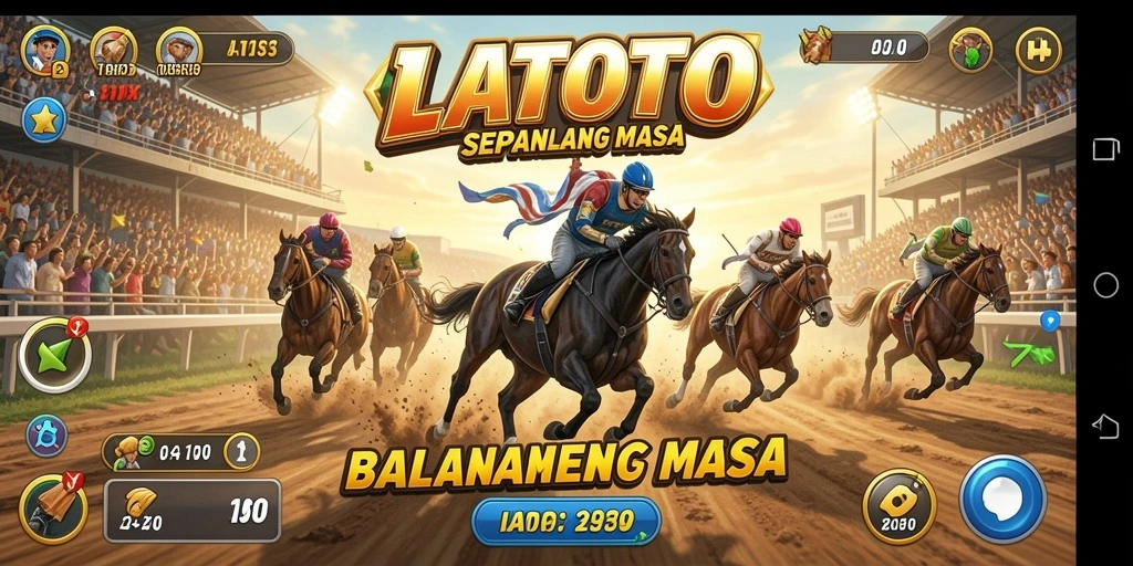 Tangkapan layar dari gameplay LATOTO yang menampilkan aksi balapan mendebarkan.