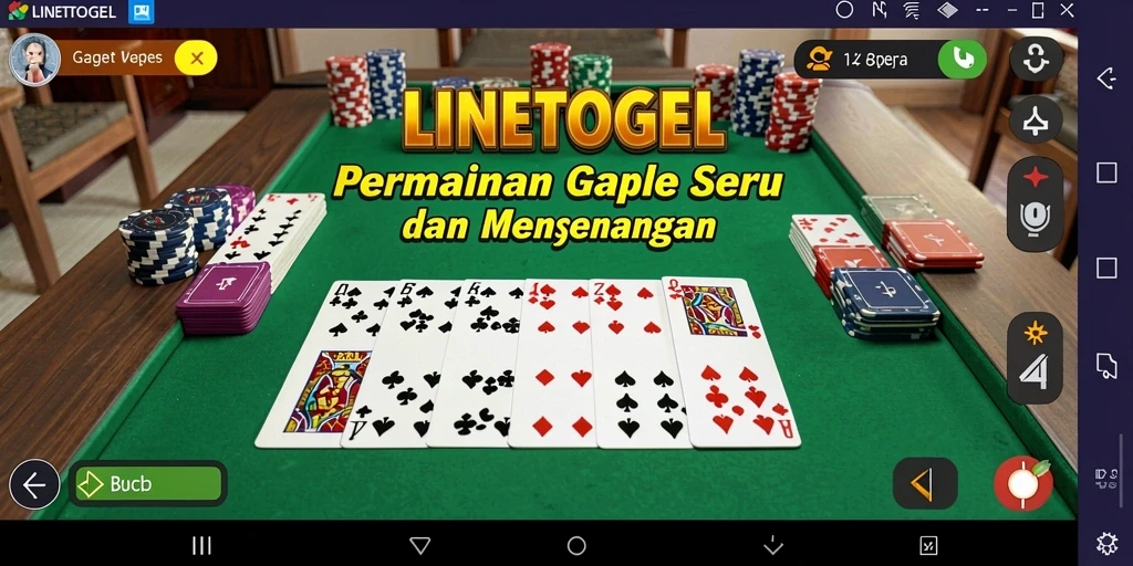Gameplay seru di LINETOGEL yang menghadirkan permainan Gaple.