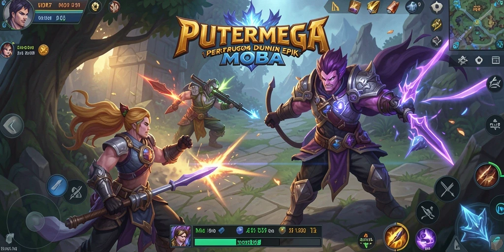 Gambaran gameplay seru di PUTERMEGA dengan aksi tim yang intens.