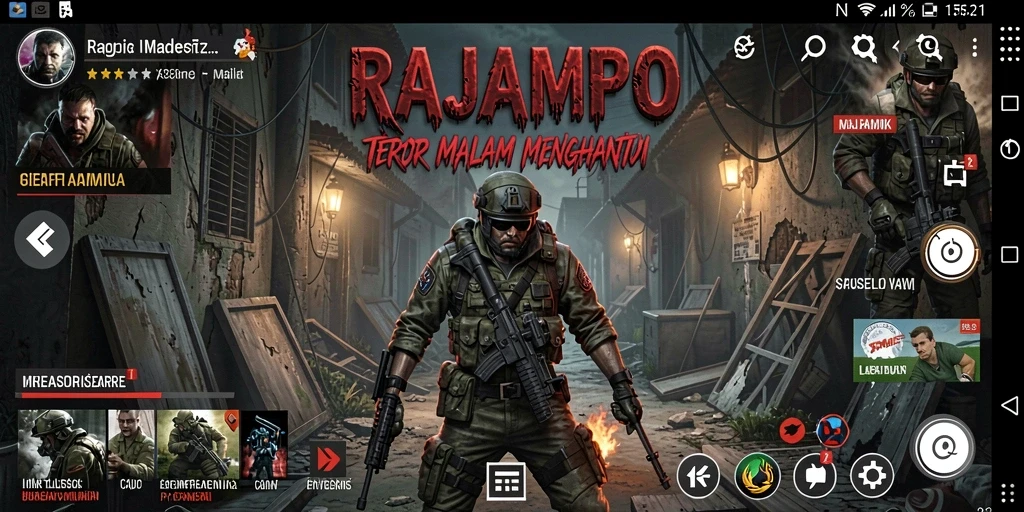 Tangkapan layar dari gameplay RAJAMPO yang mencekam.