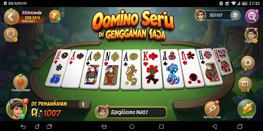 Tampilan permainan Domino yang menegangkan dan penuh strategi.