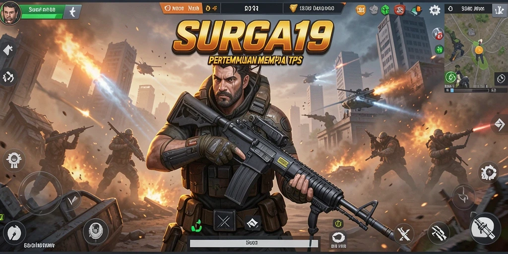 Tampilan gameplay SURGA19 yang menampilkan aksi pertempuran mendebarkan.