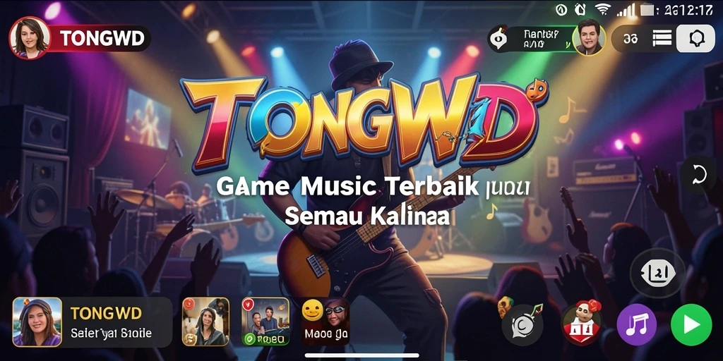 Tampilan gameplay TONGWD yang menarik dan penuh warna.