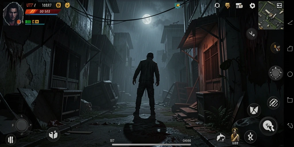 Screenshot gameplay UT77 menampilkan suasana Horror yang mencekam.