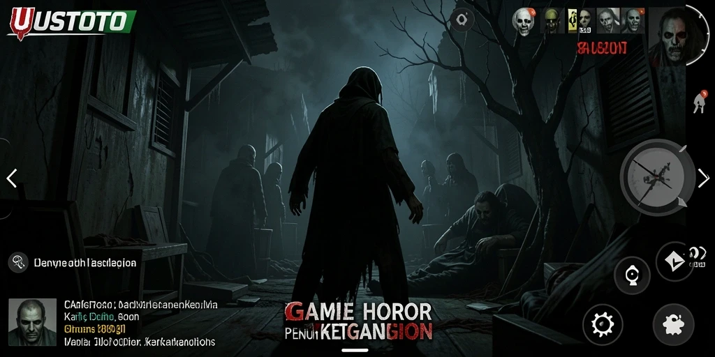 Screenshot menampilkan gameplay menakutkan dan penuh ketegangan di UUSTOTO.
